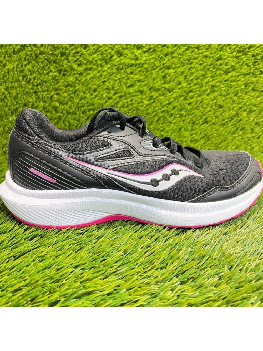 Saucony Cohesion 16 Womens Size 8.5 Black White Athletic Running Shoes Sneakers